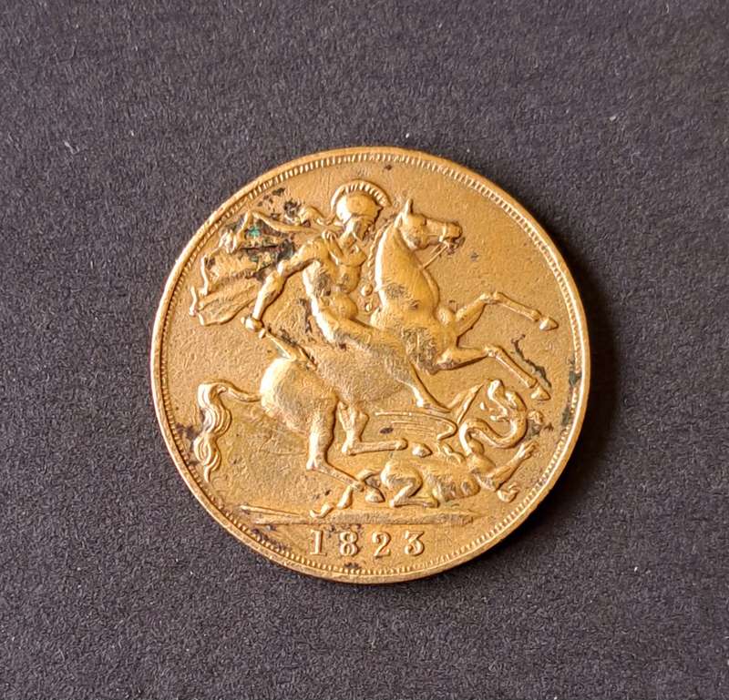 2 POUNDS KING GEORGE **1823** OLD COIN.**SCARCE **