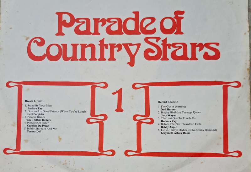 **RARE**PARADE OF COUNTRY STARS* (NO.1 TO NO 6)* VINTAGE *6 - LP'S*   IN ORIGINAL BOX.**1962-1975**