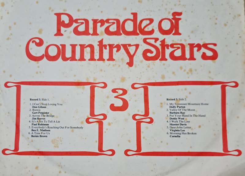 **RARE**PARADE OF COUNTRY STARS* (NO.1 TO NO 6)* VINTAGE *6 - LP'S*   IN ORIGINAL BOX.**1962-1975**