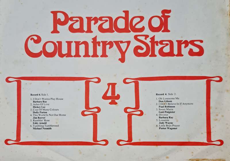**RARE**PARADE OF COUNTRY STARS* (NO.1 TO NO 6)* VINTAGE *6 - LP'S*   IN ORIGINAL BOX.**1962-1975**
