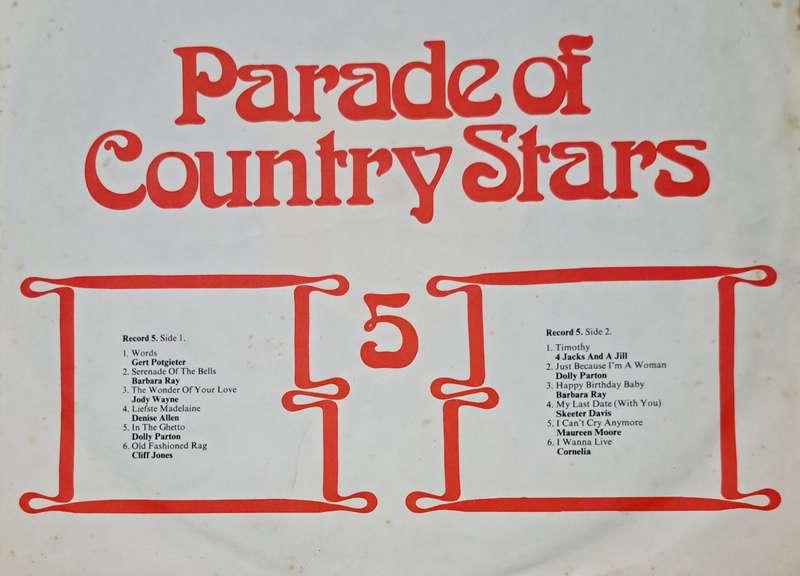 **RARE**PARADE OF COUNTRY STARS* (NO.1 TO NO 6)* VINTAGE *6 - LP'S*   IN ORIGINAL BOX.**1962-1975**