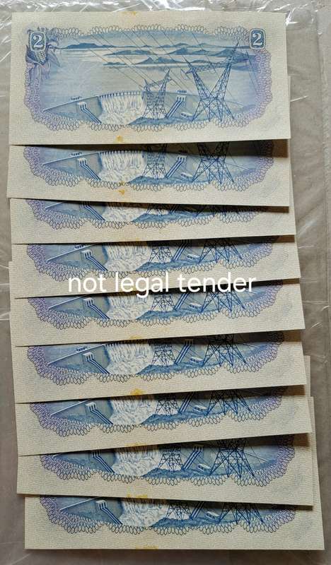 9 × TW DE JONGH R2 BANKNOTES IN SERIAL NUMBER SEQUENCE ** D51** NEW* & SCARES **.