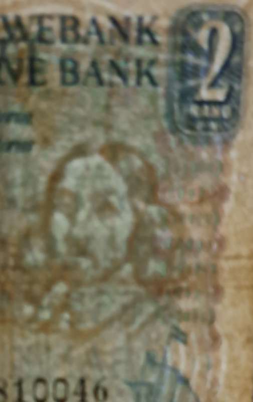 S.A. Two Rand bank note  B99 810046.