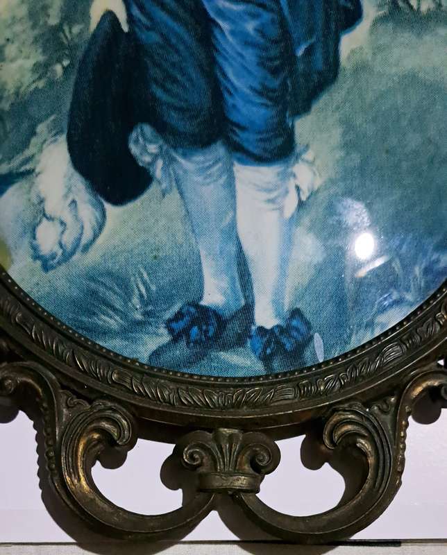 Vintage Victorian Framed Blue Boy. "41cm × 30cm." Wall Hanging"