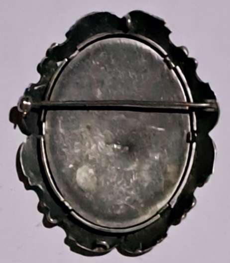 Vintage Portrait Brooch/Pendant.Sterling Silver  --Rare--  ( . 925  ) " STG " purity mark: