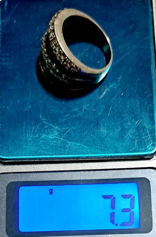 Genuine Solid Sterling Silver Ring [ 7,3g ] 92% Pure Silver.
