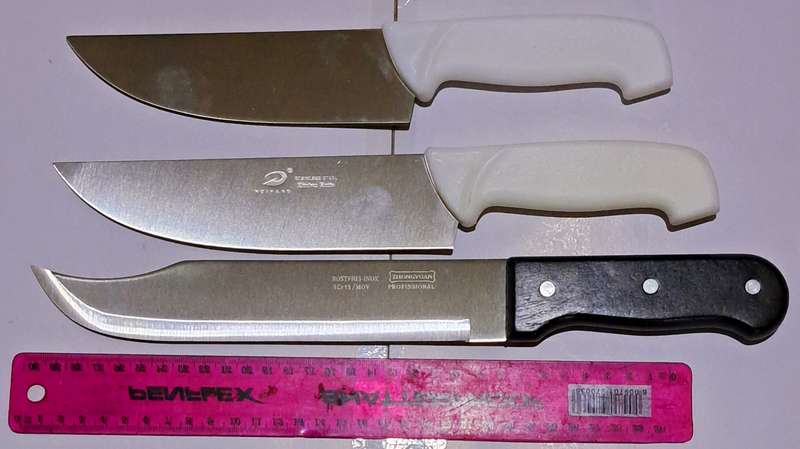 Kitchen Knife Combo 3 Knives for one bid. --"Number 7" 8" & 9" .