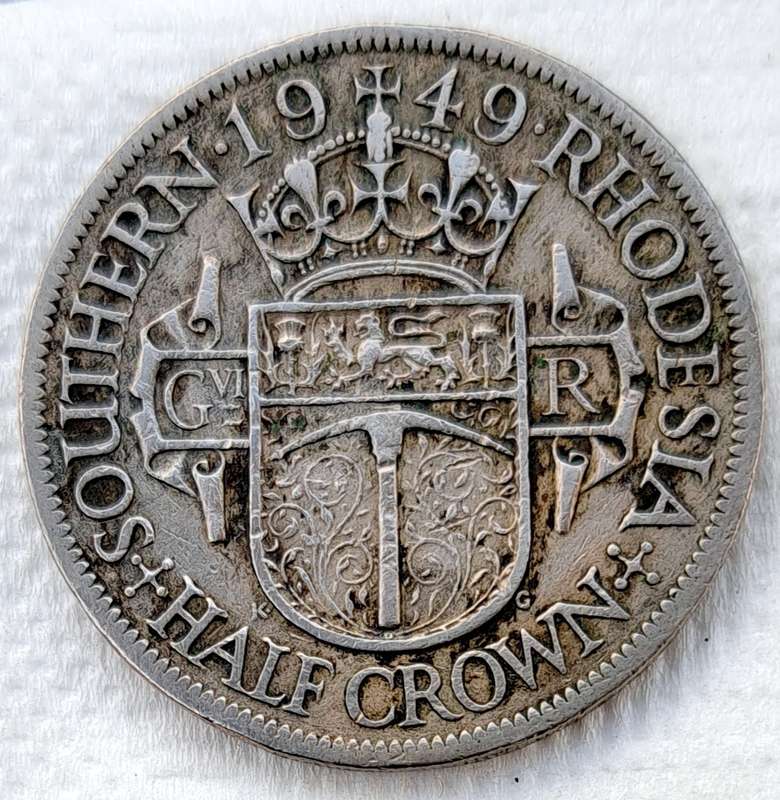 Southern Rhodesia "1949" Half Crown.