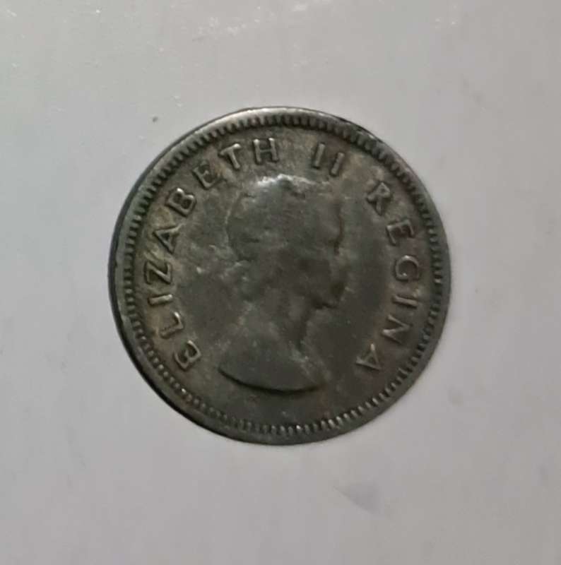 Union of S.A. Silver Threepence  "1953"