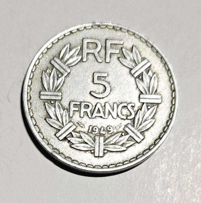 5 France  Coin " 1949"  Nice Coin.