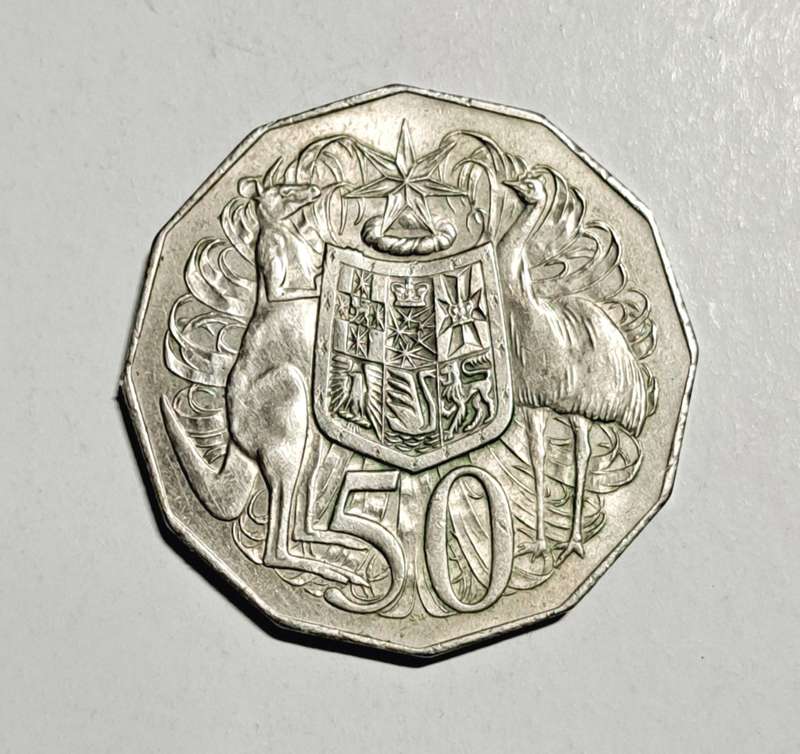 Australia 1971 50c Coin.