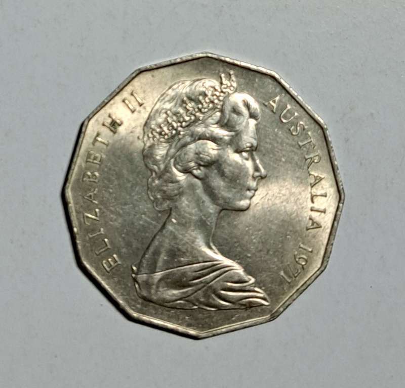 Australia 1971 50c Coin.