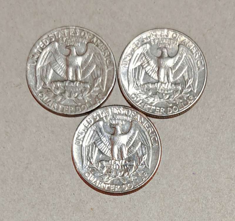 USA : Collection of 3 Quarter Dollars