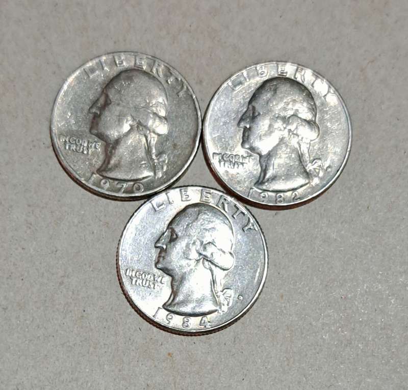 USA : Collection of 3 Quarter Dollars