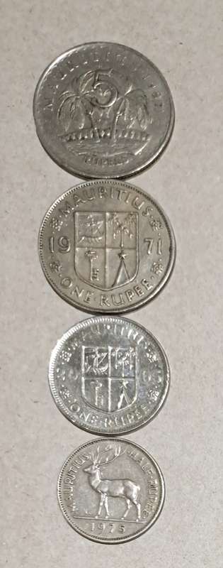 Collection of 4 Mauritius Coins