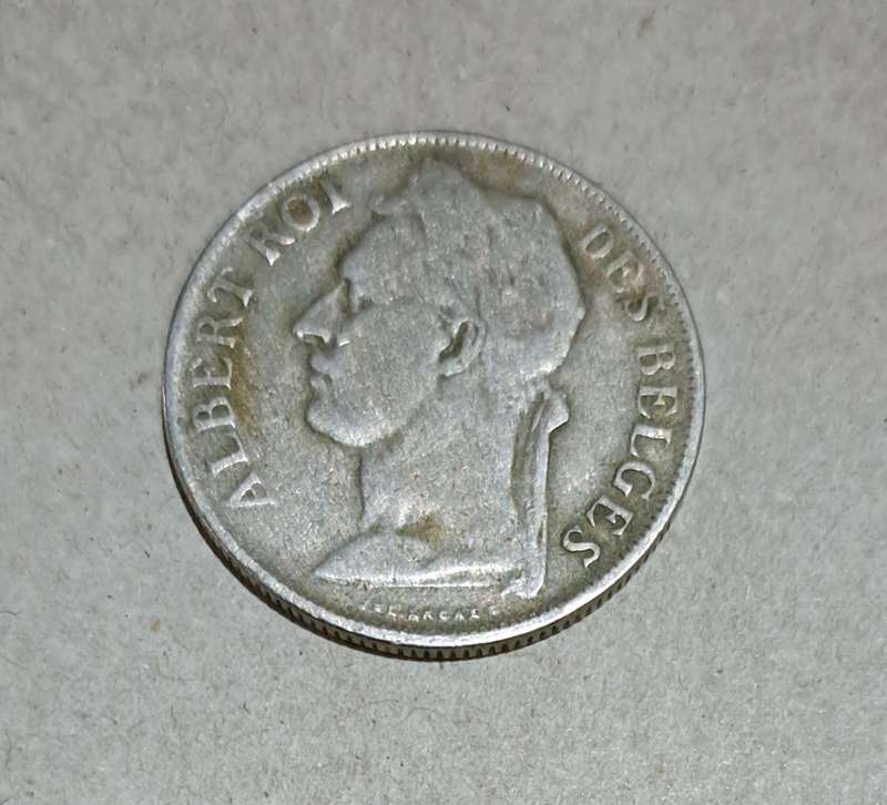One Frank 1924 Albert Koning Der Belgen.  Belgian Congo - COIN - .