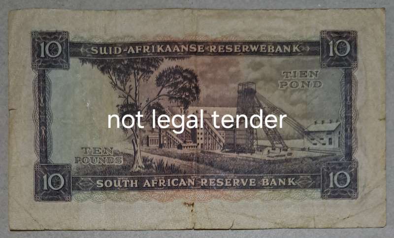 Union of South Africa Ten Pounds Bank Note " MH de Koch " D3 263418 "