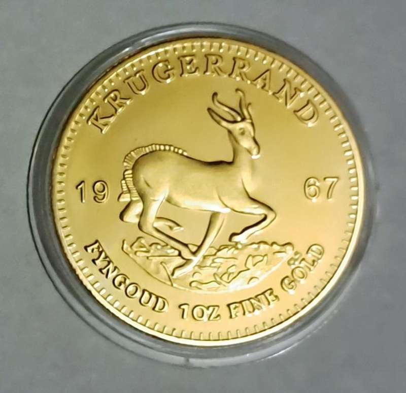 1967 24CT Gold Plated Krugerrand Historical Commemorative Coin "New "