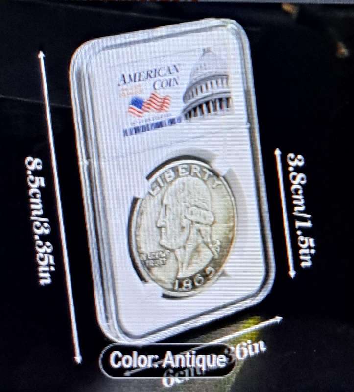 1865 One Dollar President Washington  Box " Commemorative Coin " (  4 of 4 )