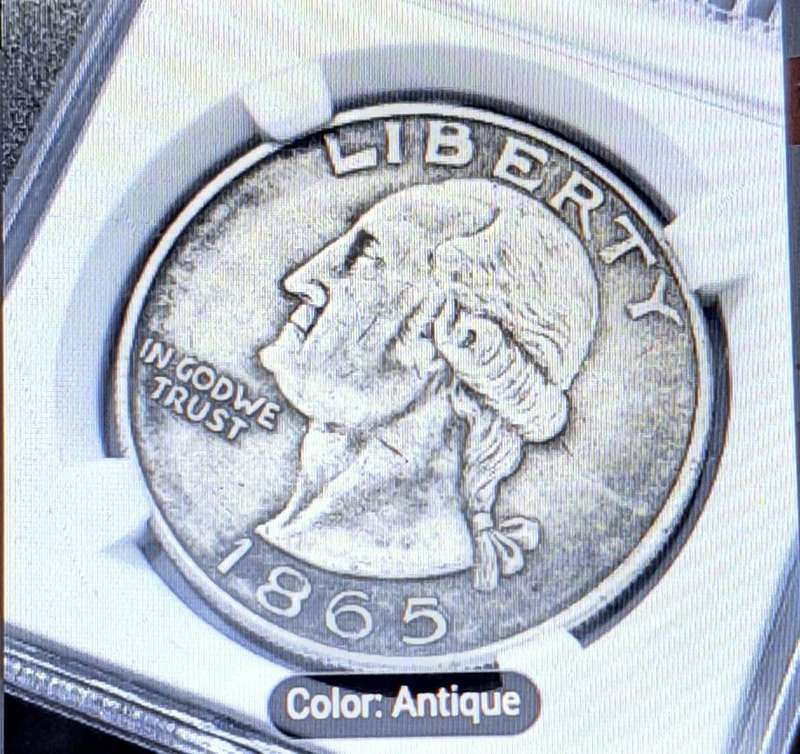 1865 One Dollar President Washington  Box " Commemorative Coin " (  4 of 4 )