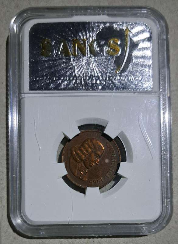 1965 S.A. 2c English SANGS graded UB 55-RB