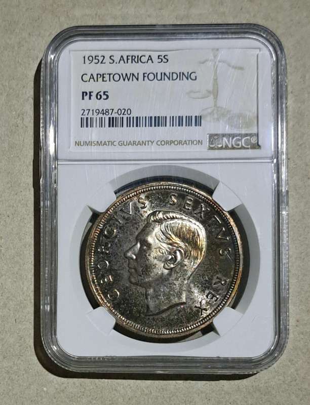 1952 S.A. Crown  ( 5/-) NGC graded PF 65