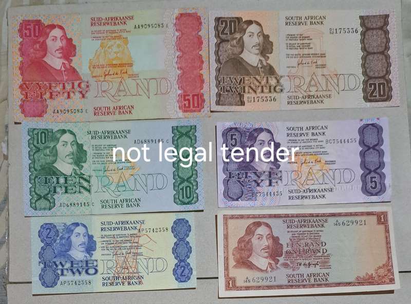 Complete Set  GPC de Kock R50 to R2 / R1 de Jongh // Jan van Riebeeck " Like New "