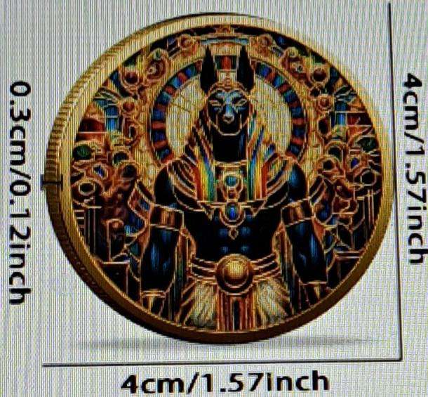Ancient Egyptian Guardian Challenge Commemorative Coin "Crown Size Coin" in Capsule