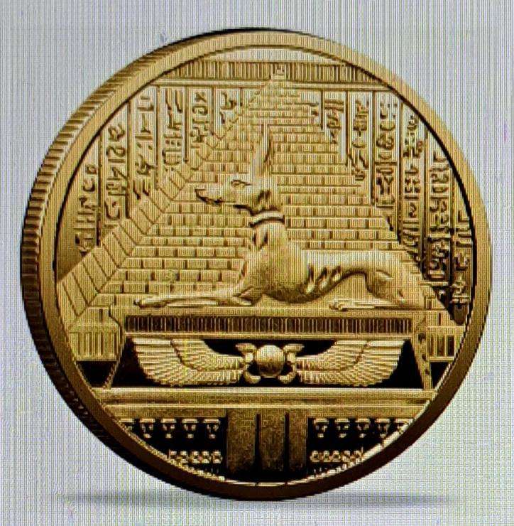 Ancient Egyptian Guardian Challenge Commemorative Coin "Crown Size Coin" in Capsule