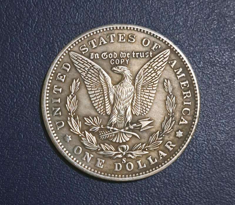 1930 Grim Reaper & Tombstone Vintage Commemorative Coin " Crown Size Coin " ( 1 of 2 )