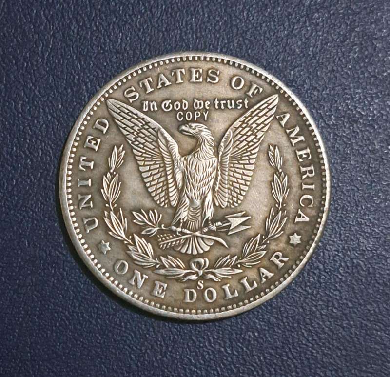 1930 Grim Reaper & Tombstone Vintage Commemorative Coin " Crown Size Coin " ( 2 of 2 )