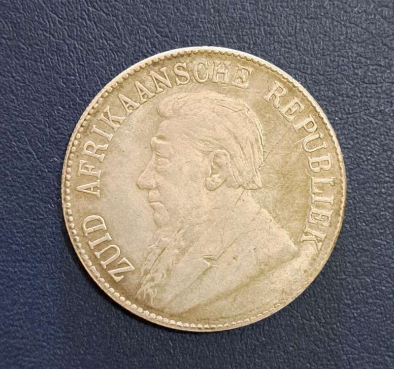 1892 S.A. Kruger Silver Plated " Crown " Historical Commemorative Coin. "A"