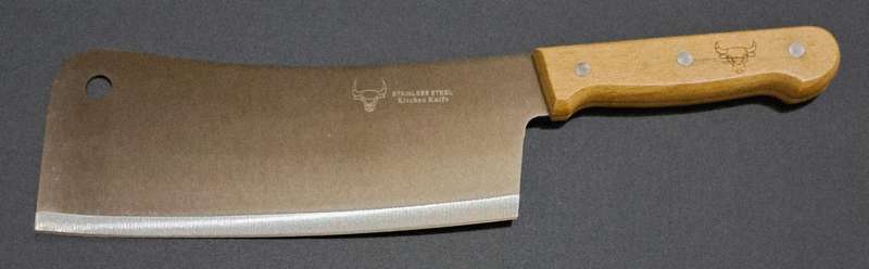 Cleaver Knike With Wooden Handle 36cm New