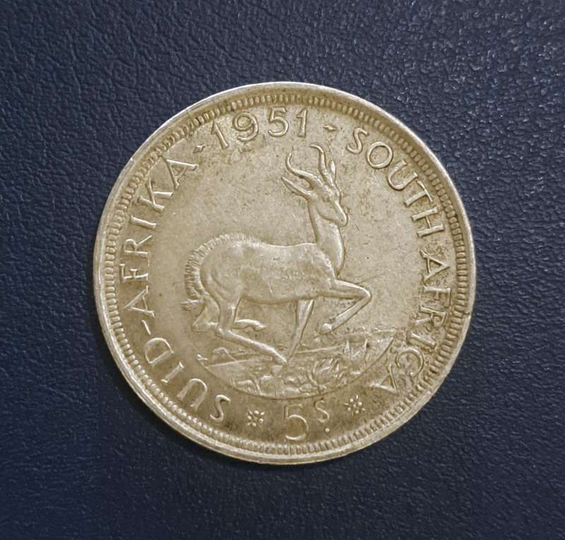 1951 S.A. 5 Shillings Silver Crown