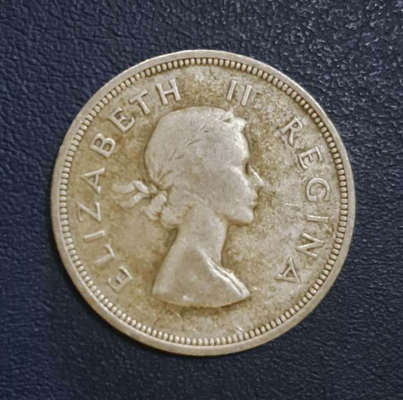 1958 S.A. Two and a Half Shillings Silver Coin.