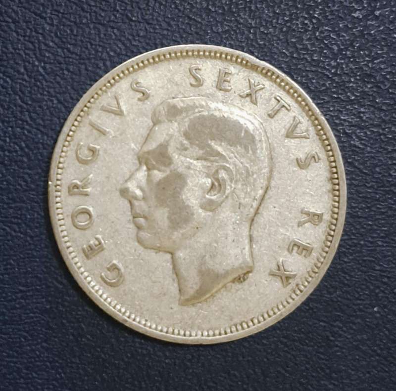 1952 S.A. Two and a Half Shillings Silver Coin.