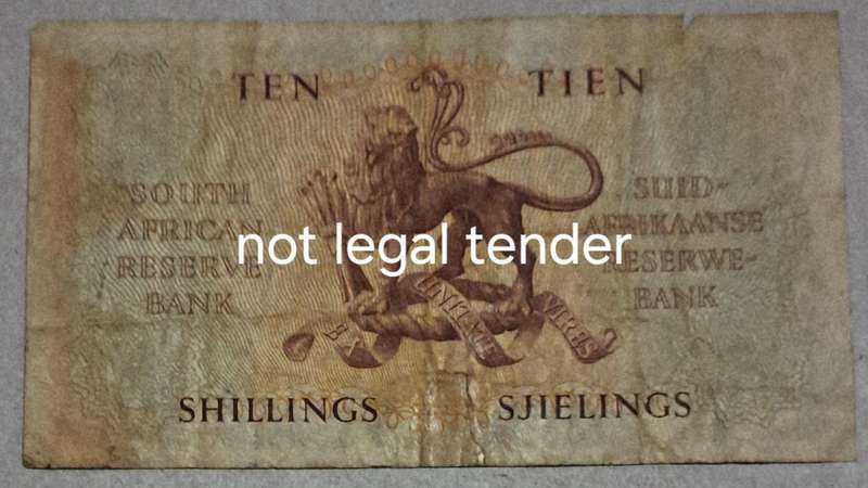 Union of South Africa Ten Shillings Bank Note of "10 April 1948".