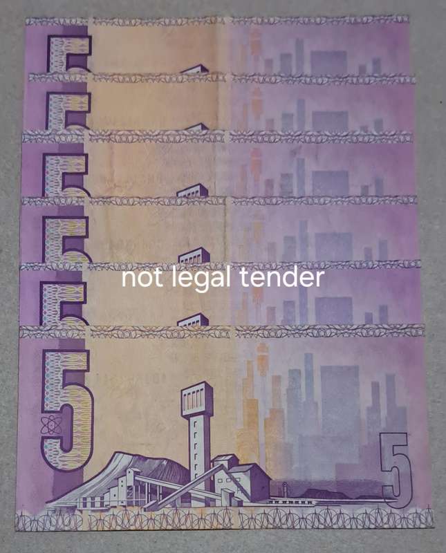 5 South Africa  Five Rand Bank Notes "CLStals"