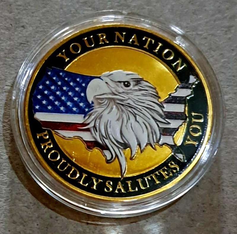Patriotic Eagle Challenge Commemorative Coin. New in Capsule.