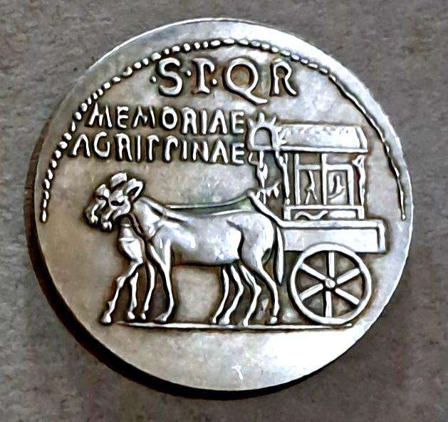 Rome Empire Agrippins Portrait of the Empress coin.