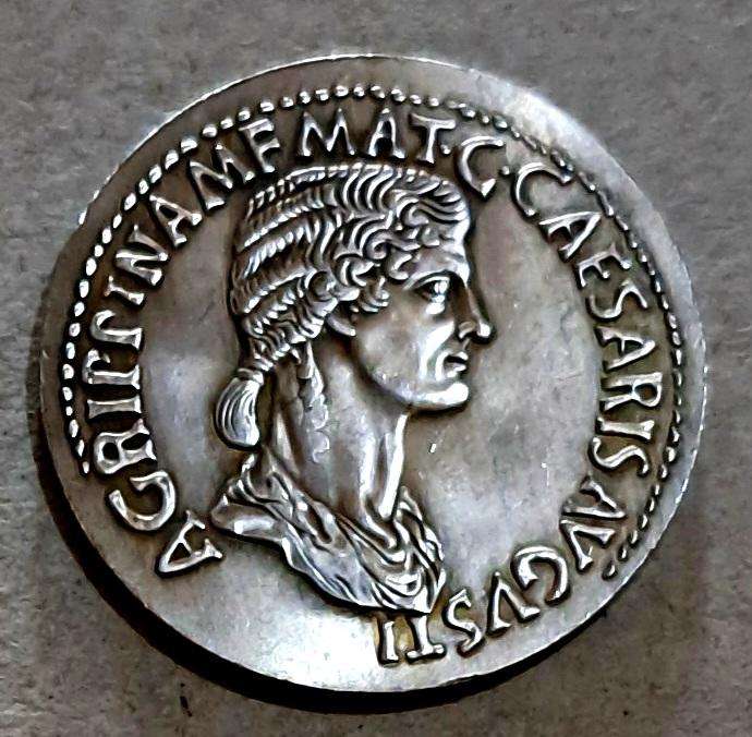 Rome Empire Agrippins Portrait of the Empress coin.