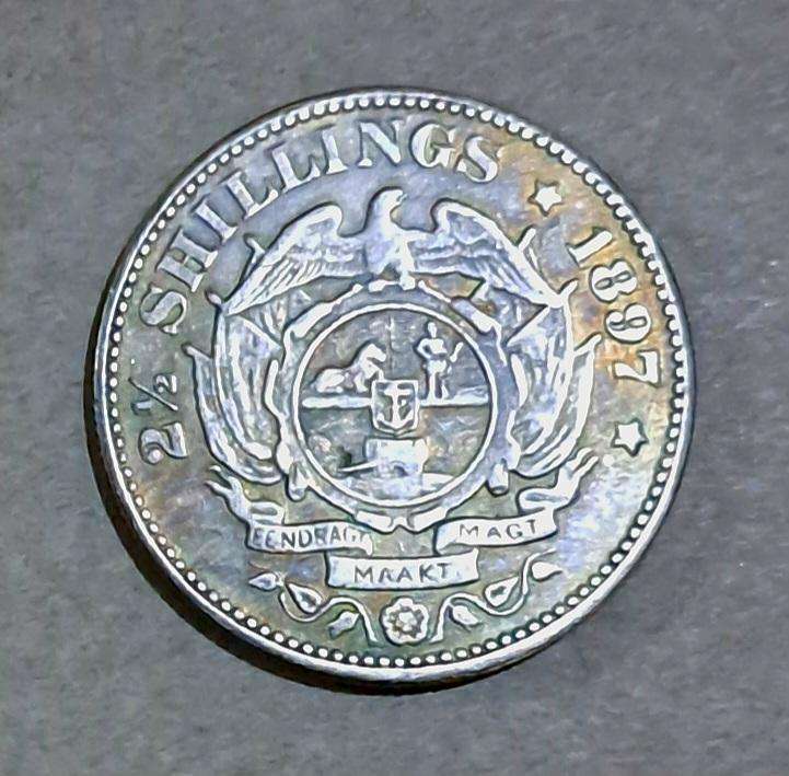 1897 S.A. Kruger  " Half-Crown " Historical Commemorative Coin. "B"