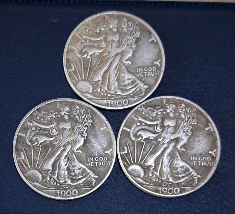 1900 USA Liberty Coin. Eagle Emblem. "3 Coin Set" Commemorative Coins"  Set 2 "