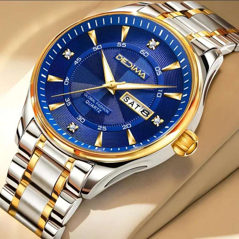 Creative Embossed Design of The New High End Trendy Fashion Men's Watch "Double Calender & Luminous