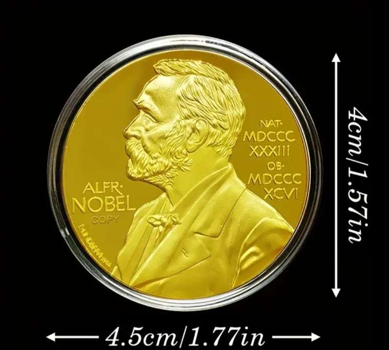 ALFR-Nobel Commemorative Coin."40mm New in Capsule " Very Nice Coin "