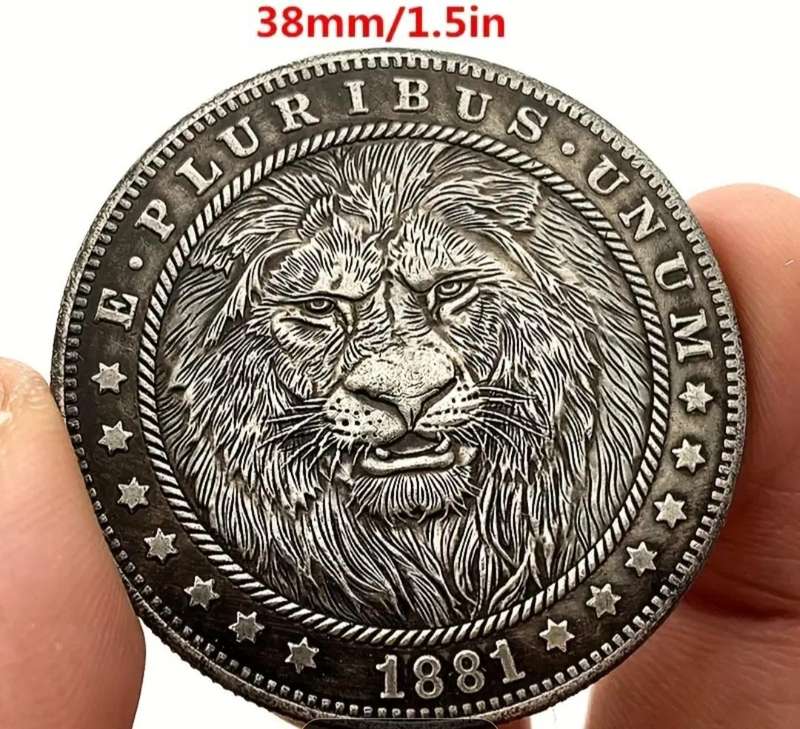 1881 Vintage Lion Commemorative Coin. ( 2 of 2 )
