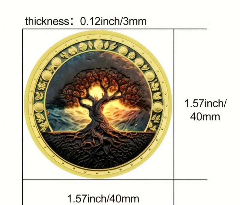 Tree of Life Theme " Three Dimensional " 40mm Coin in Capsule "