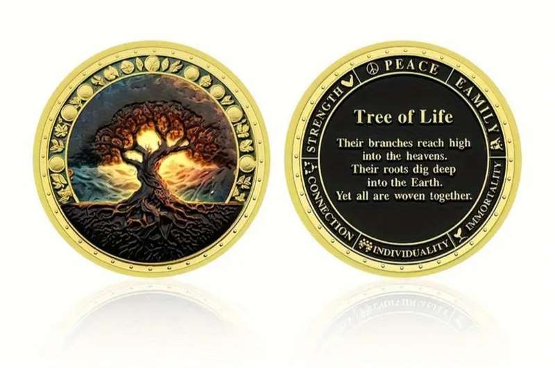 Tree of Life Theme " Three Dimensional " 40mm Coin in Capsule "