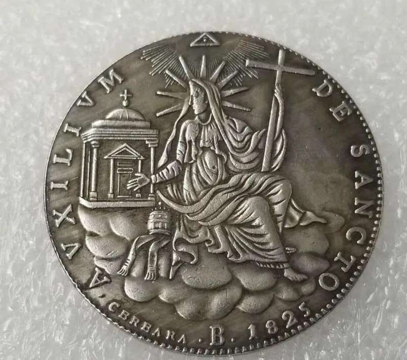Vintage 1825 B Italian Commemorative Coin Ancient Artwork ( 1 of 2 )