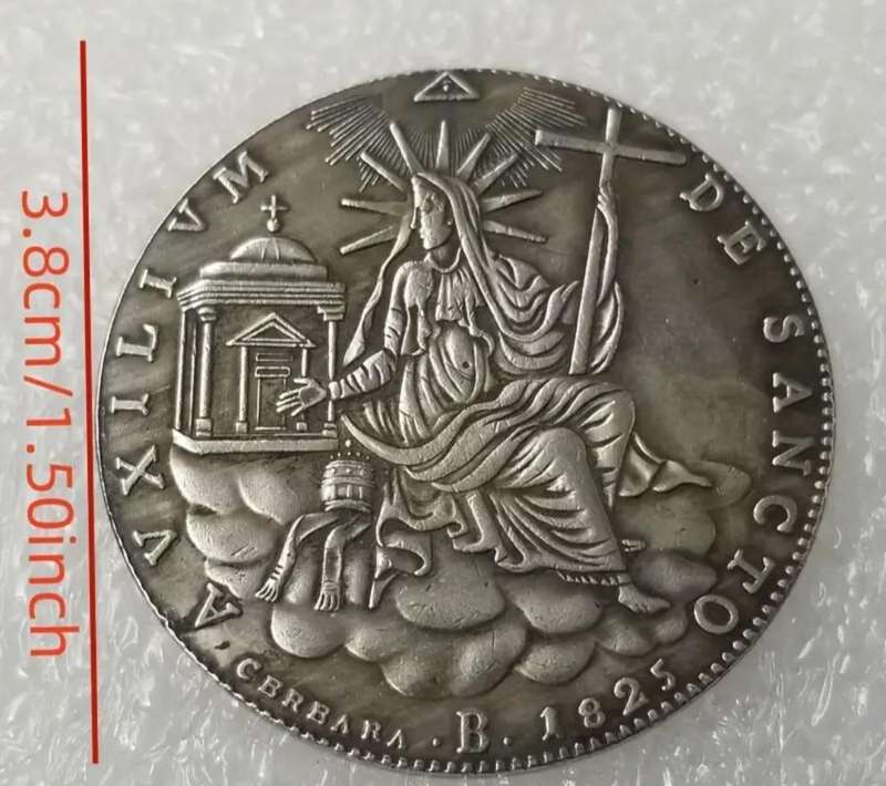 Vintage 1825 B Italian Commemorative Coin Ancient Artwork ( 1 of 2 )